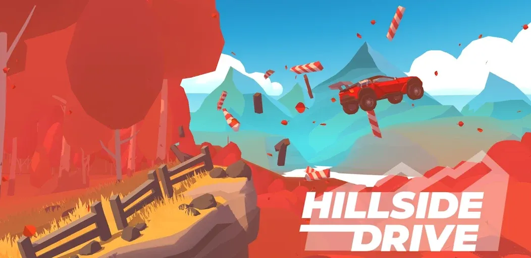 Hillside Drive: car racing (Хиллсайд Драйв Рейсинг) [МОД: Меню, Бесконечные монеты и Открытые уровни] Screenshot 1