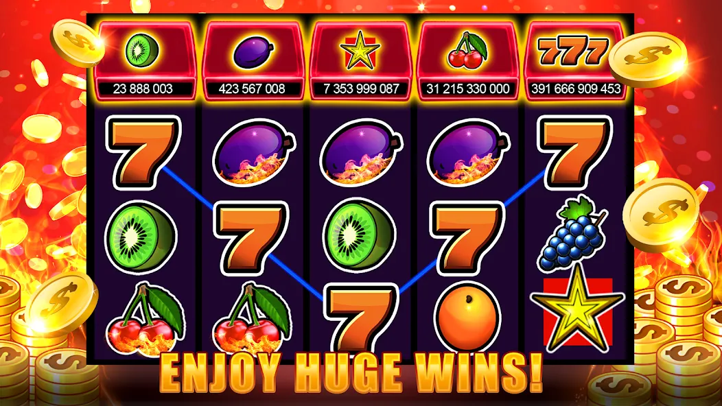 Slots 777 - Slot Machine Games [МОД: Меню, Бесконечные монеты и Открытые уровни] Screenshot 2