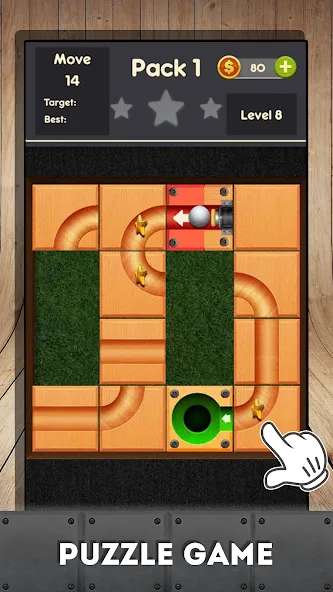 Rolling ball - slide puzzle [МОД: Меню, Бесконечные монеты и Открытые уровни] Screenshot 4