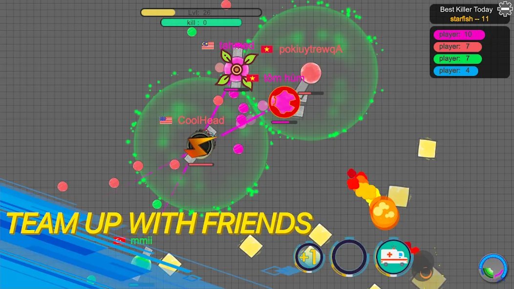 tank io games - piupiu.io [МОД: Бесконечные деньги, Монеты и Мега MOD] Screenshot 2