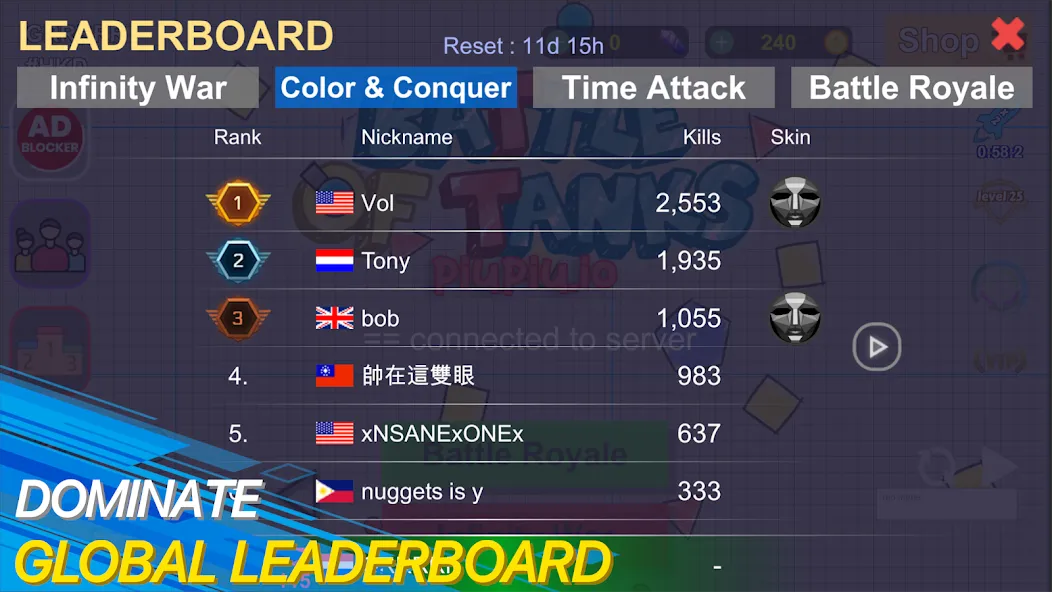 tank io games - piupiu.io [МОД: Бесконечные деньги, Монеты и Мега MOD] Screenshot 3