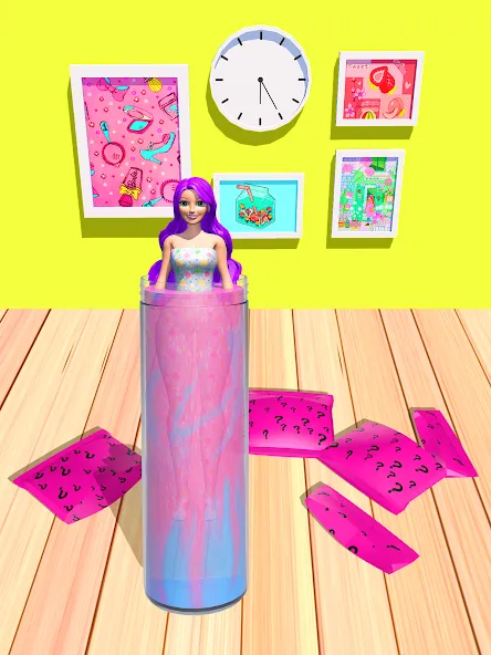 Color Reveal Suprise Doll Game (Цветной сюрпризный кукольный игровой набор) [МОД: Много денег, Монет и Все открыто] Screenshot 2