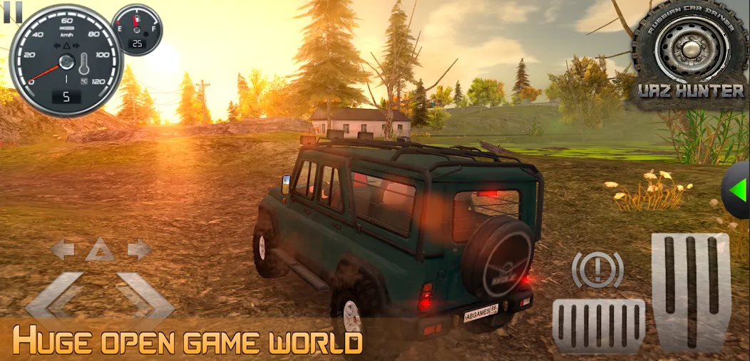 Russian Car Driver Uaz Hunter [МОД: Меню, Бесконечные монеты и Открытые уровни] Screenshot 2