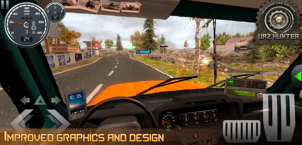 Russian Car Driver Uaz Hunter [МОД: Меню, Бесконечные монеты и Открытые уровни] Screenshot 5