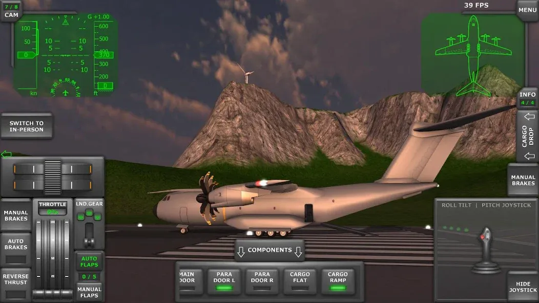 Turboprop Flight Simulator (Турбовинтовой симулятор полета 3D) [МОД: Деньги, Монеты и Меню MOD] Screenshot 2