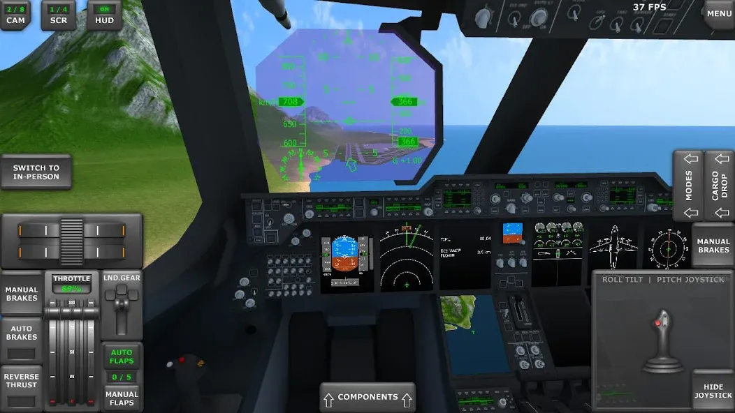 Turboprop Flight Simulator (Турбовинтовой симулятор полета 3D) [МОД: Деньги, Монеты и Меню MOD] Screenshot 3