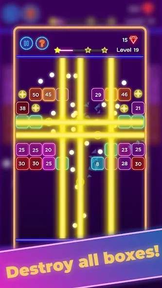 Brick Breaker - Neon Bricks [МОД: Много монет, Открытые уровни и Мега MOD] Screenshot 3