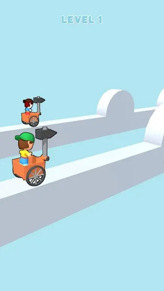 Hammer Race 3D (Хаммер Рейс 3D) [МОД: Бесконечные деньги, Монеты и Мега MOD] Screenshot 1