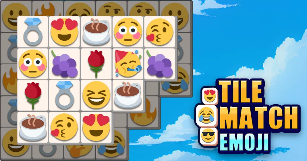 Tile Match Emoji -Triple Tile (Тил Матч Эмоджи) [МОД: Бесконечные деньги, Монеты и Мега MOD] Screenshot 1