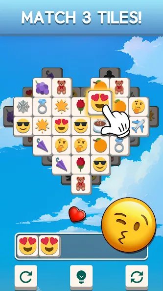 Tile Match Emoji -Triple Tile (Тил Матч Эмоджи) [МОД: Бесконечные деньги, Монеты и Мега MOD] Screenshot 2