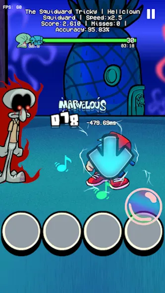 Trickward Undersea Beat Battle (Триковый Фанкин Мод против БФ) [МОД: Деньги, Монеты и Меню MOD] Screenshot 1