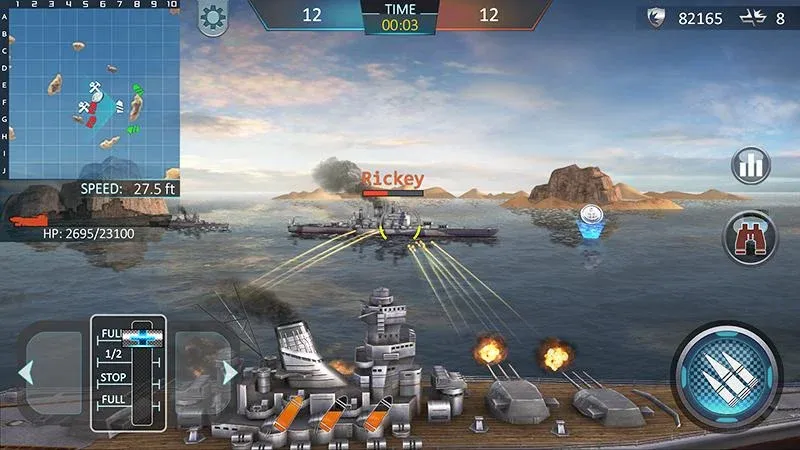 Warship Attack 3D [МОД: Все открыто, Дополнительные деньги и Меню MOD] Screenshot 1