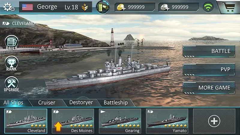 Warship Attack 3D [МОД: Все открыто, Дополнительные деньги и Меню MOD] Screenshot 5