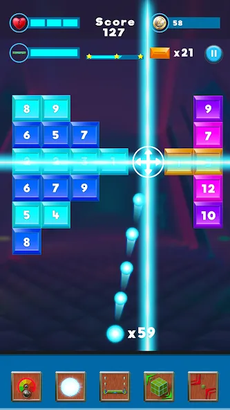 Brick Breaker- Bricks 3d Game (Бриксандболл) [МОД: Бесконечные деньги, Монеты и Мега MOD] Screenshot 1