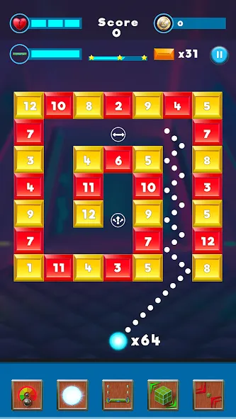 Brick Breaker- Bricks 3d Game (Бриксандболл) [МОД: Бесконечные деньги, Монеты и Мега MOD] Screenshot 3