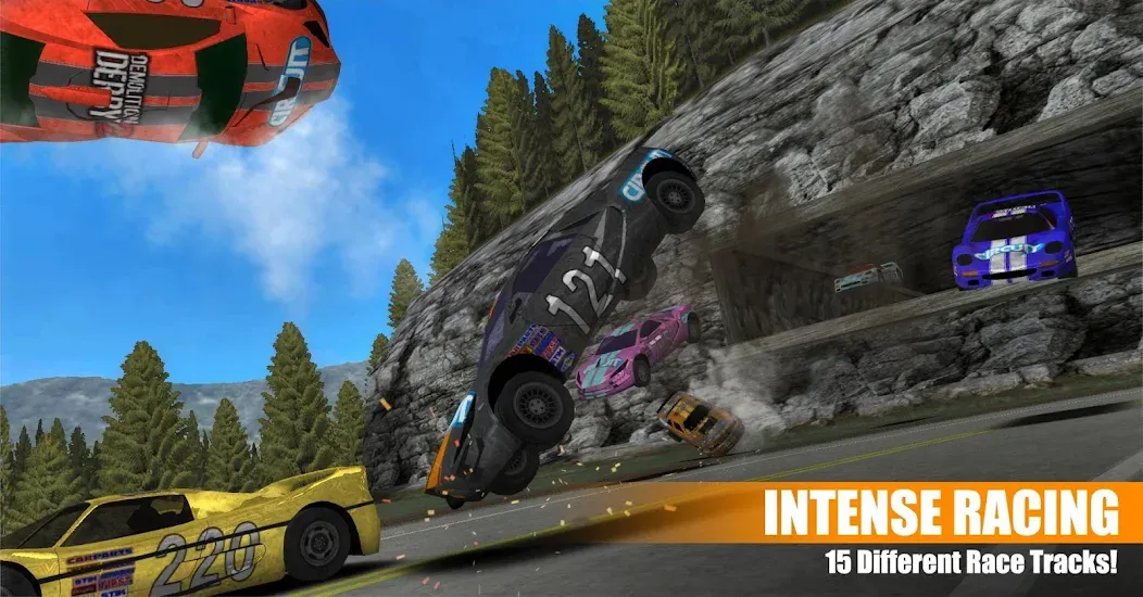 Demolition Derby 2 (Демолиция Дерби 2) [МОД: Меню, Бесконечные монеты и Открытые уровни] Screenshot 2