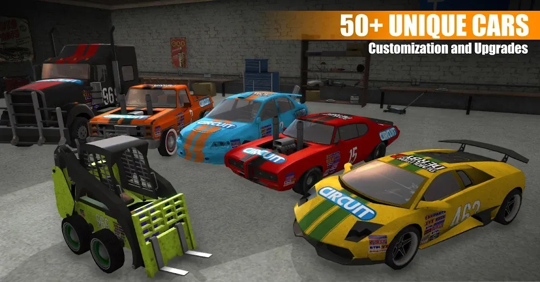 Demolition Derby 2 (Демолиция Дерби 2) [МОД: Меню, Бесконечные монеты и Открытые уровни] Screenshot 3