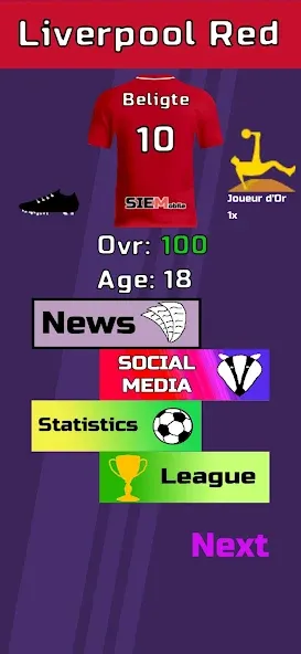 Football Career Sim (Футбольный Карьерный Симулятор) [МОД: Все открыто, Дополнительные деньги и Меню MOD] Screenshot 2