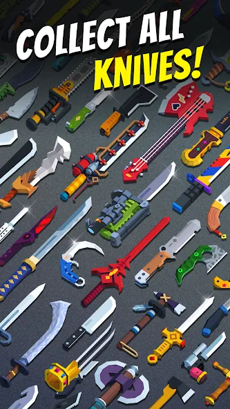 Flippy Knife: 3D flipping game (Флиппи Найф) [МОД: Меню, Бесконечные монеты и Открытые уровни] Screenshot 3