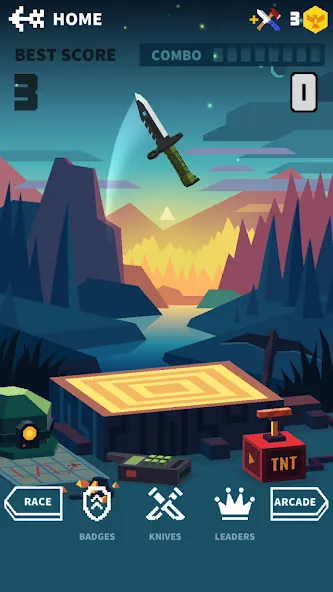 Flippy Knife: 3D flipping game (Флиппи Найф) [МОД: Меню, Бесконечные монеты и Открытые уровни] Screenshot 5