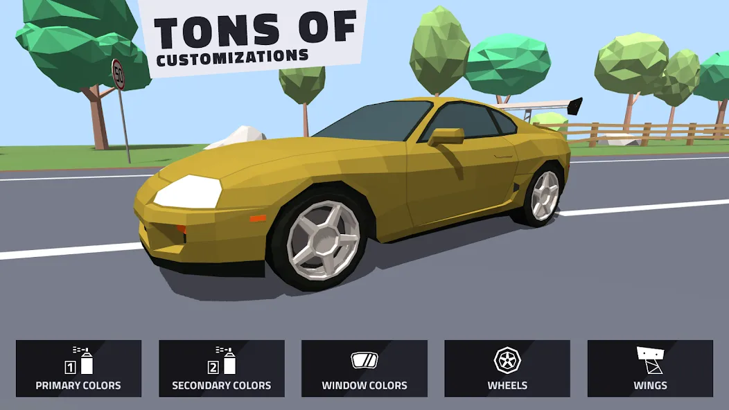 Polygon Drift: Traffic Racing (Полигон Дрифт) [МОД: Все открыто, Дополнительные деньги и Меню MOD] Screenshot 4