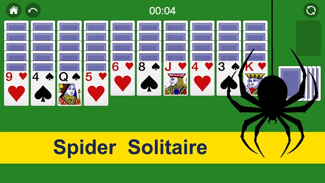Spider Solitaire Card Game Fun [МОД: Меню, Бесконечные монеты и Открытые уровни] Screenshot 1