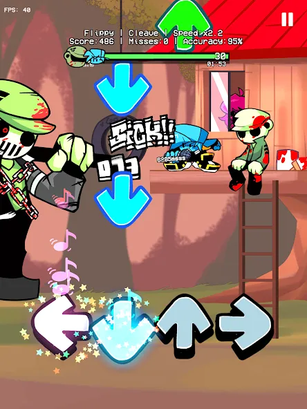 Flippy Flippin Out V1 Mod (ФНФ Флиппи Флиппинг Аут 1 Мод) [МОД: Много монет, Открытые уровни и Мега MOD] Screenshot 5