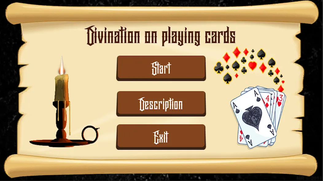 Divination on Playing Cards [МОД: Много монет, Открытые уровни и Мега MOD] Screenshot 1