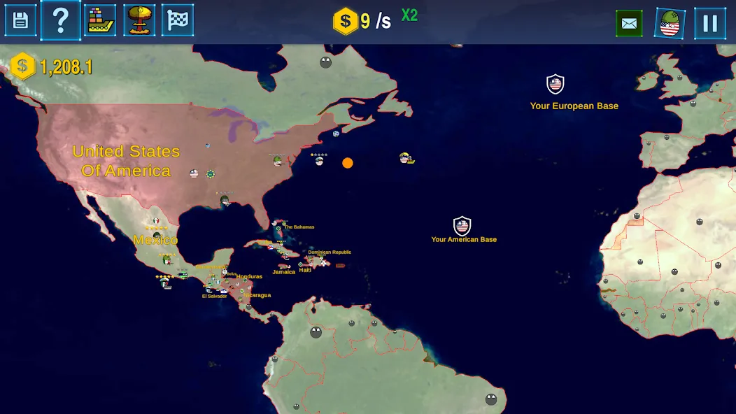 Countryballs: World War Simula (Кантриболс) [МОД: Деньги, Монеты и Меню MOD] Screenshot 1