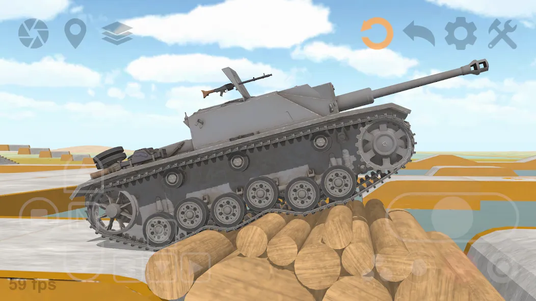 Tank Physics Mobile Vol.3 [МОД: Много денег, Монет и Все открыто] Screenshot 3
