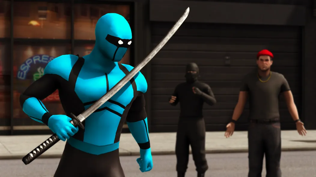 Blue Ninja : Superhero Game (Блу Ниндзя) [МОД: Деньги, Монеты и Меню MOD] Screenshot 2