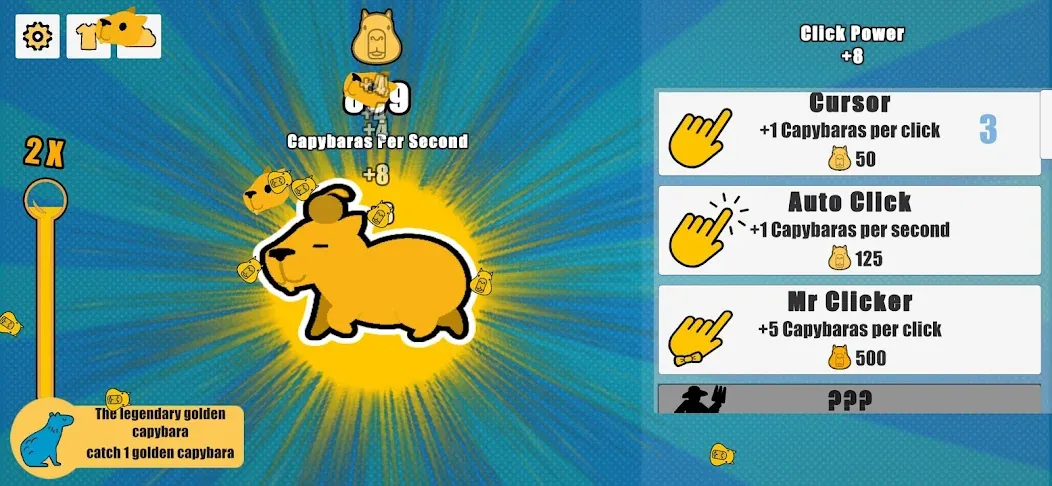 Capybara Clicker (Капибара Кликер) [МОД: Бесконечные деньги, Монеты и Мега MOD] Screenshot 2