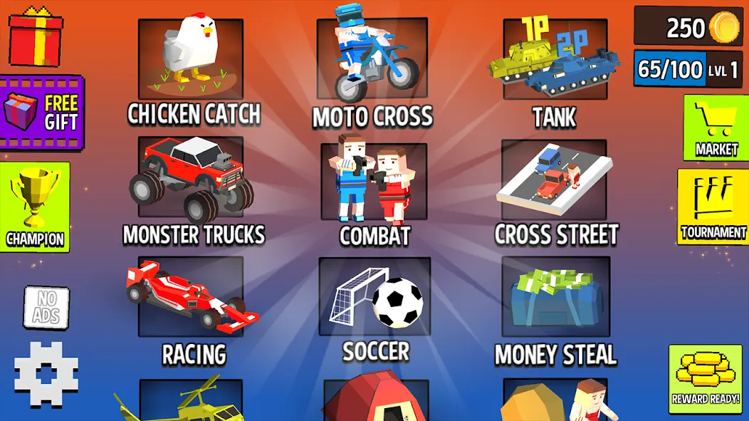 Cubic 2 3 4 Player Games (убик 2 3 4) [МОД: Много монет, Открытые уровни и Мега MOD] Screenshot 1