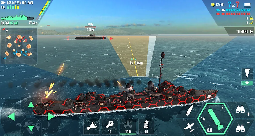 Battle of Warships: Online (Баттл оф Уоршипс) [МОД: Много денег, Монет и Все открыто] Screenshot 2
