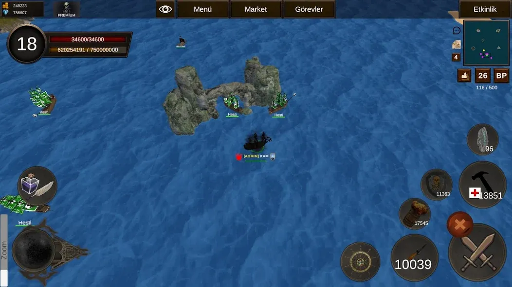 Naval Battle Online (Навальное Сражение Онлайн) [МОД: Меню, Бесконечные монеты и Открытые уровни] Screenshot 1