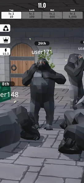 Gorilla Clicker (Горилла кликер) [МОД: Много денег, Монет и Все открыто] Screenshot 1