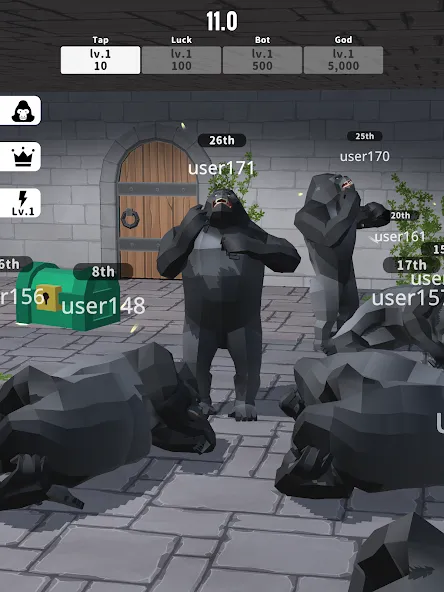 Gorilla Clicker (Горилла кликер) [МОД: Много денег, Монет и Все открыто] Screenshot 3