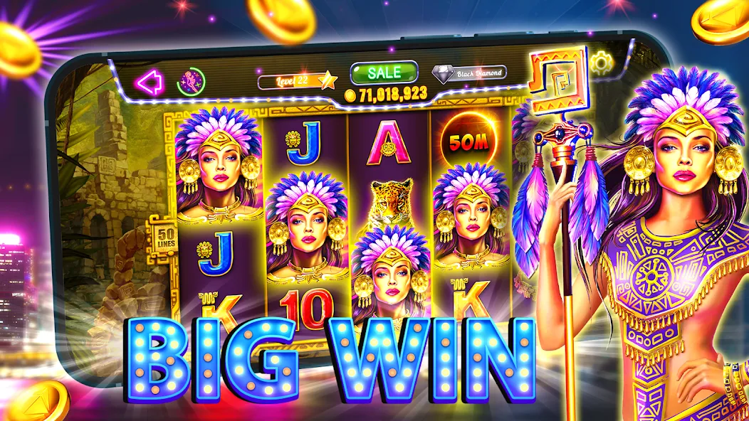 Old Vegas Slots - Casino 777 (Олд Вегас Слотс) [МОД: Много монет, Открытые уровни и Мега MOD] Screenshot 1