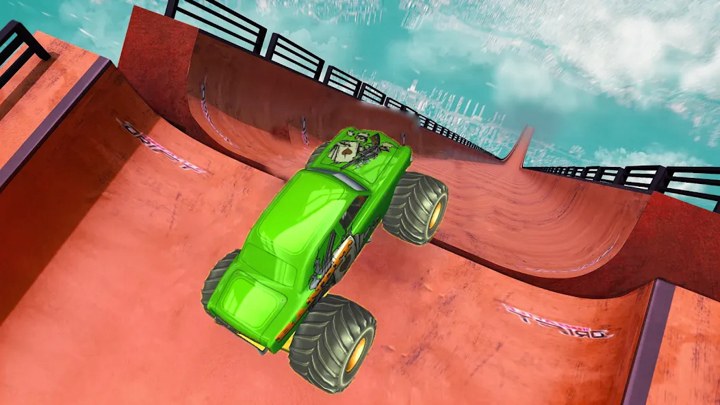Monster Truck Car Game 3d (Монстр Трак Стант) [МОД: Меню, Бесконечные монеты и Открытые уровни] Screenshot 4