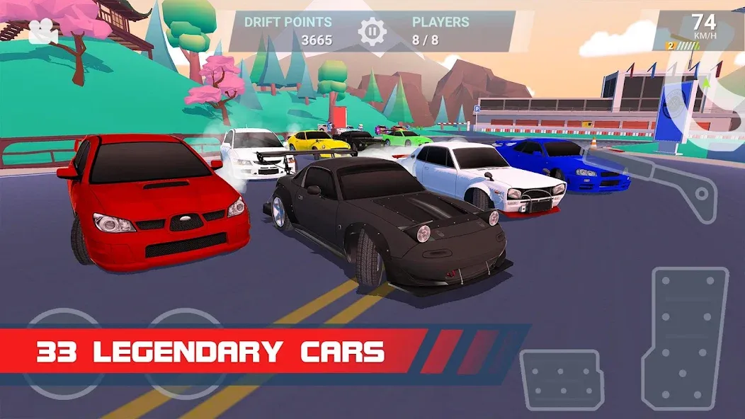 Drift Clash Online Racing (Дрифт Клаш) [МОД: Бесконечные деньги, Монеты и Мега MOD] Screenshot 4