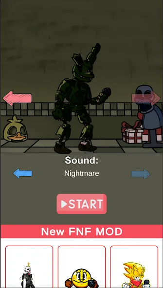 FNF Springtrap Mod Test (Мод Тест) [МОД: Все открыто, Дополнительные деньги и Меню MOD] Screenshot 2