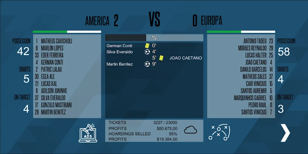 Mobile Football Manager (Мобильный футбольный менеджер) [МОД: Много монет, Открытые уровни и Мега MOD] Screenshot 3