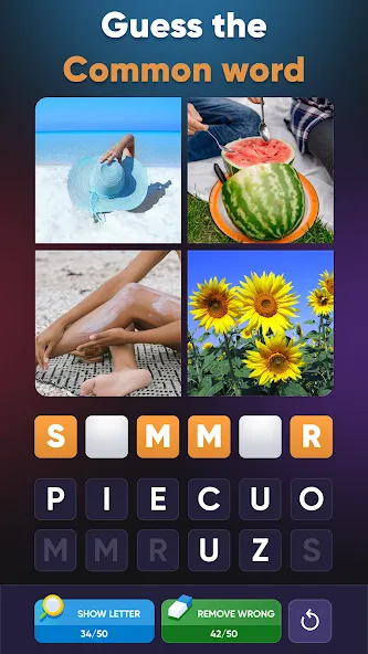 4 Pics 1 Word: Guessing Games [МОД: Много денег, Монет и Все открыто] Screenshot 1