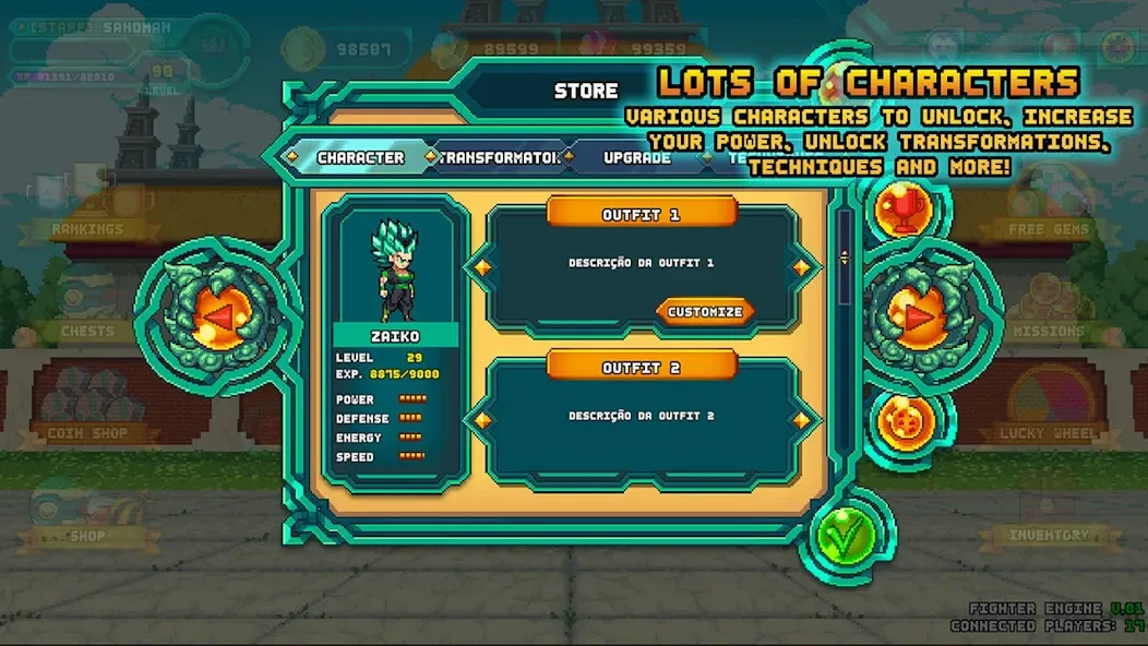 XENO BALL: LEGENDS WARRIORS (Ксено болл) [МОД: Деньги, Монеты и Меню MOD] Screenshot 4