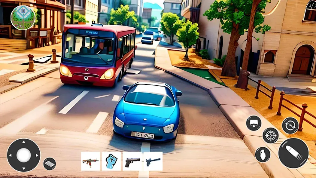 Gangster Car Theft Games (Гангстерская автомобильная война игр) [МОД: Много монет, Открытые уровни и Мега MOD] Screenshot 1
