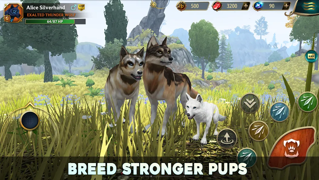 Wolf Tales - Wild Animal Sim (Вулф Тейлс) [МОД: Деньги, Монеты и Меню MOD] Screenshot 1