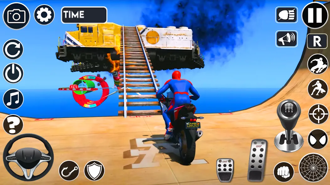 Superhero Tricky Bike Stunt (упергерой Трики Байк Стант) [МОД: Все открыто, Дополнительные деньги и Меню MOD] Screenshot 2