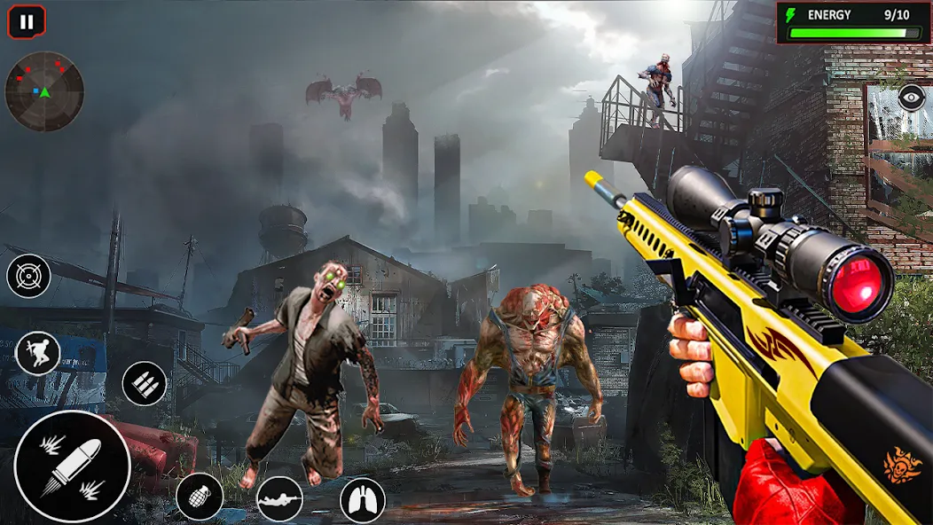 Sniper Zombie Shooting (Зомби стреляющая оффлайн игра) [МОД: Бесконечные деньги, Монеты и Мега MOD] Screenshot 1