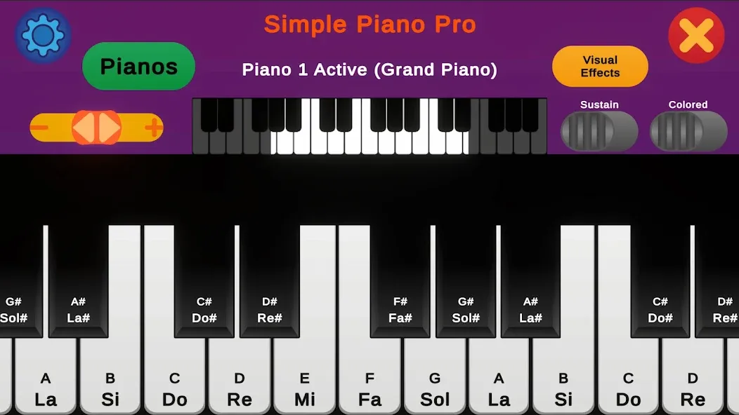 Simple Piano Pro (Симпл Пиано Про) [МОД: Все открыто, Дополнительные деньги и Меню MOD] Screenshot 1