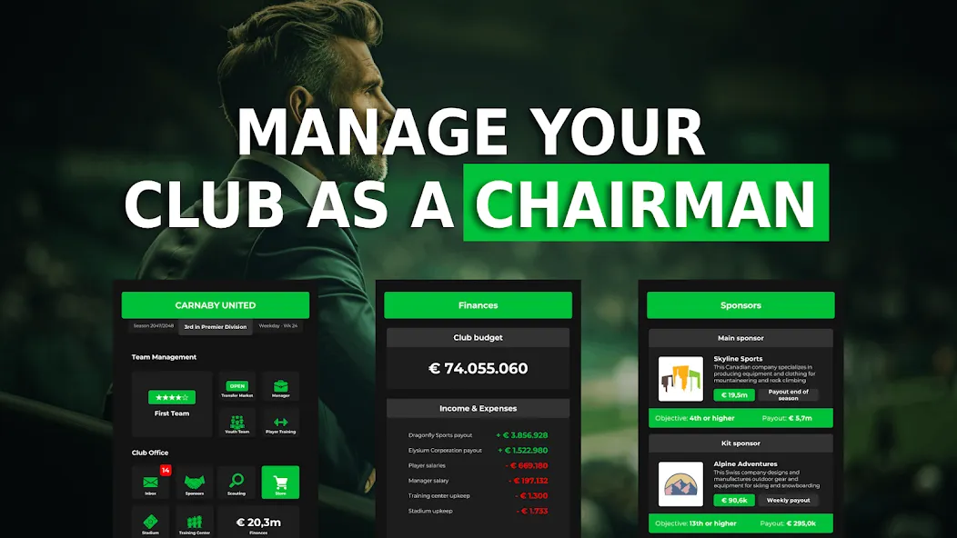 Club Boss - Soccer Game (Клуб Босс) [МОД: Меню, Бесконечные монеты и Открытые уровни] Screenshot 1